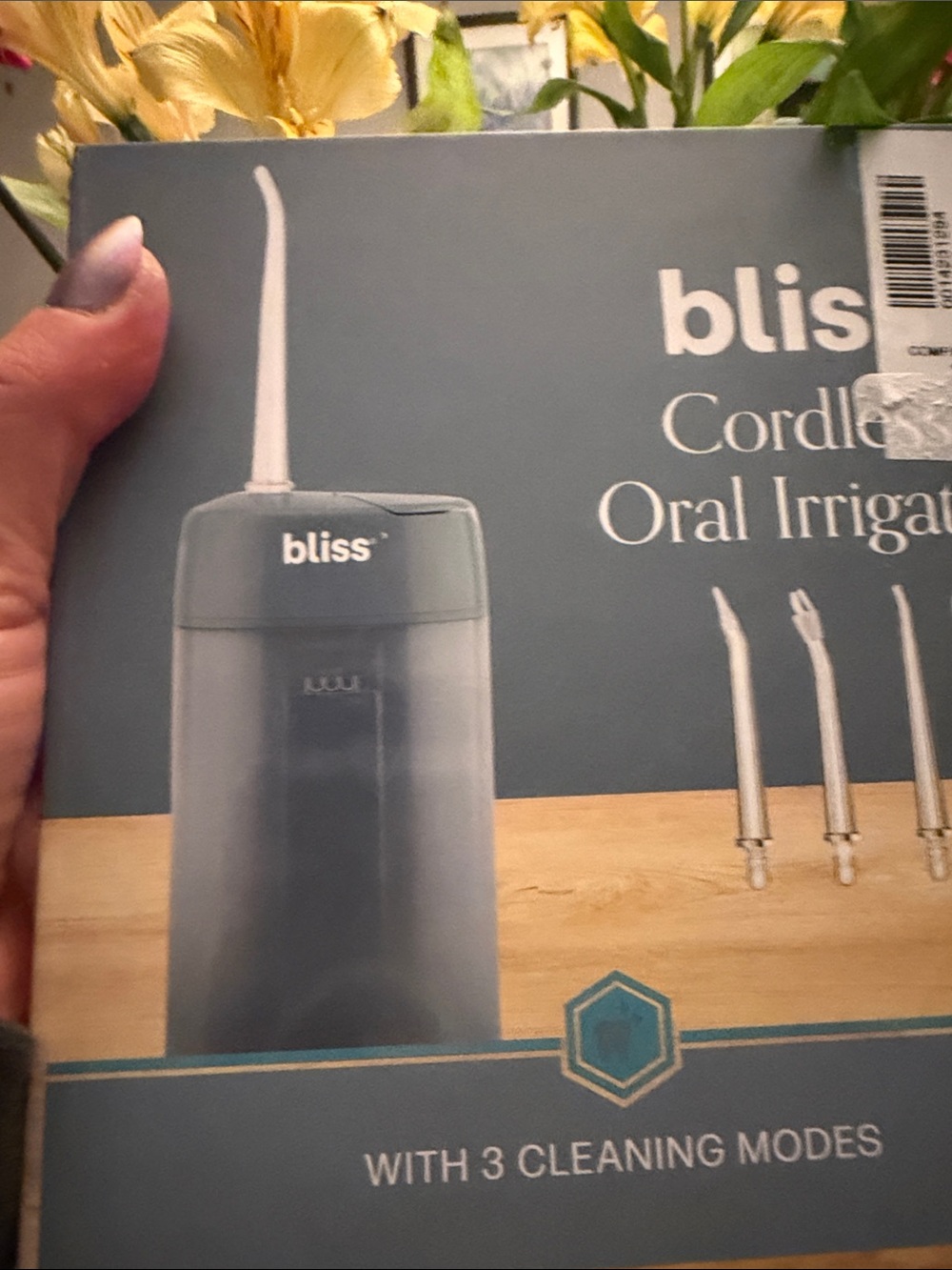 Bliss Cordless Oral Irrigator - Slate Blue ~ 3 Modes Eliminator of Bad Breath
